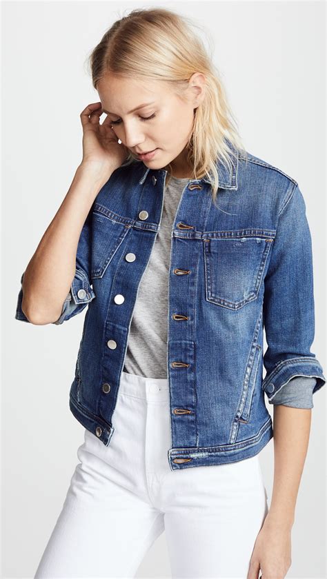 L'AGENCE Celine Slim Fit Distressed Jacket 